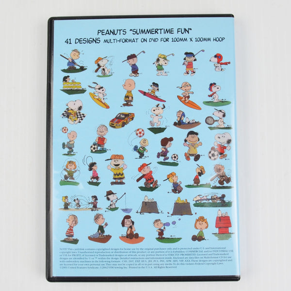 Peanuts Summertime Fun Machine Embroidery Designs CD - Snoopy, Charlie Brown