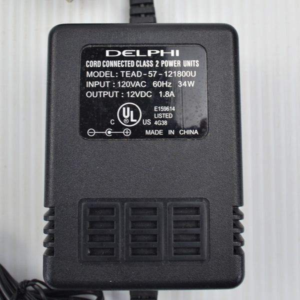 OEM Delphi Boombox AC Adapter Power Supply TEAD-57-121800U 120VAC 60Hz - Class 2