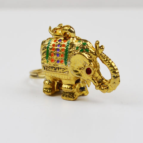 Elephant Locket Pendant Pill Box Key Chain Bangkok Thailand Souvenir (1128)