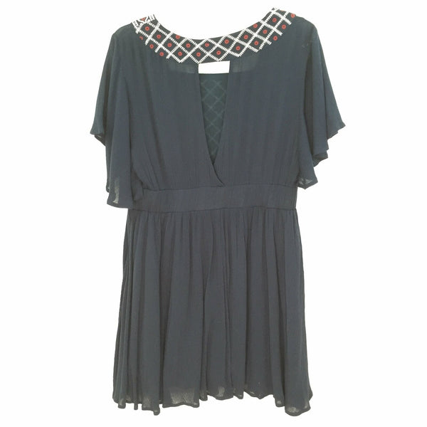 Illa Illa Womens Dress - Swing Open Back - Dark Navy Blue - Size Large