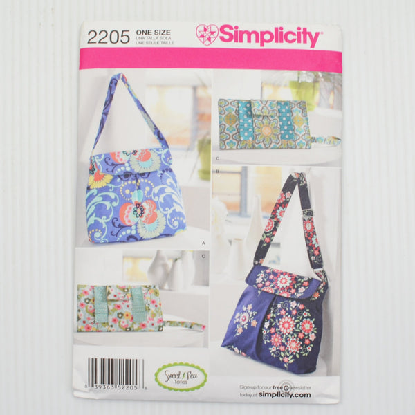 Lot of 3 Simplicity Sewing Patterns - Shoulder Bags, Purses, Clutch, Totes - CUT