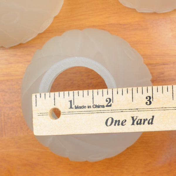 3 Light Frosted Glass Ceiling Fan Shades / Covers - Bell, Tulip 2" Fitting