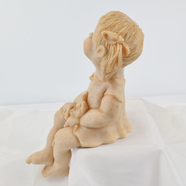 Caroline Quarry Kids Girl Shelf Sitter Second Nature Design 2001 Whimsical Stone