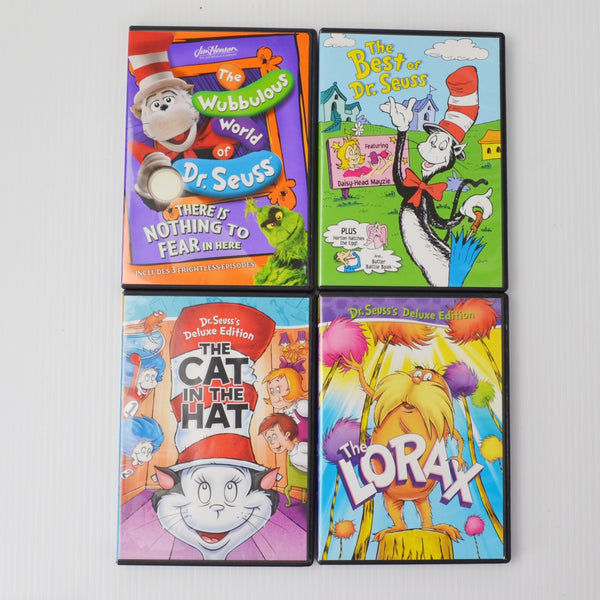 Dr. Seuss 4 DVD Lot: Wubbulous World, Best of Dr Seuss, Cat in the Hat, Lorax
