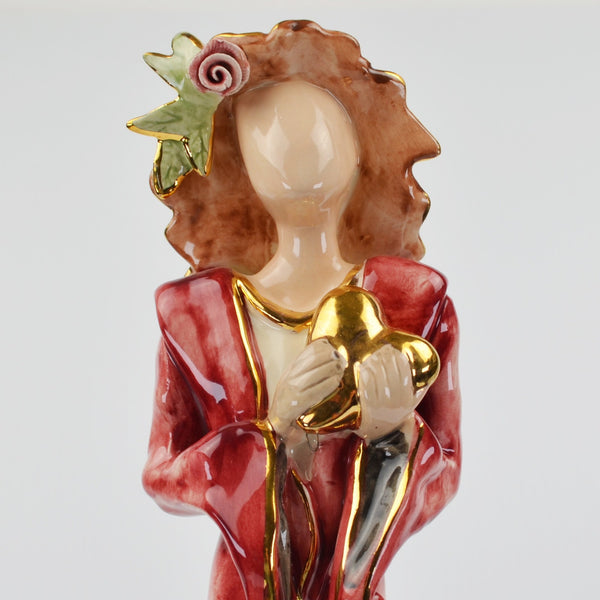 Blue Sky Clayworks - Signed by Heather Goldminc - Lady Taper Candlestick 12.5”