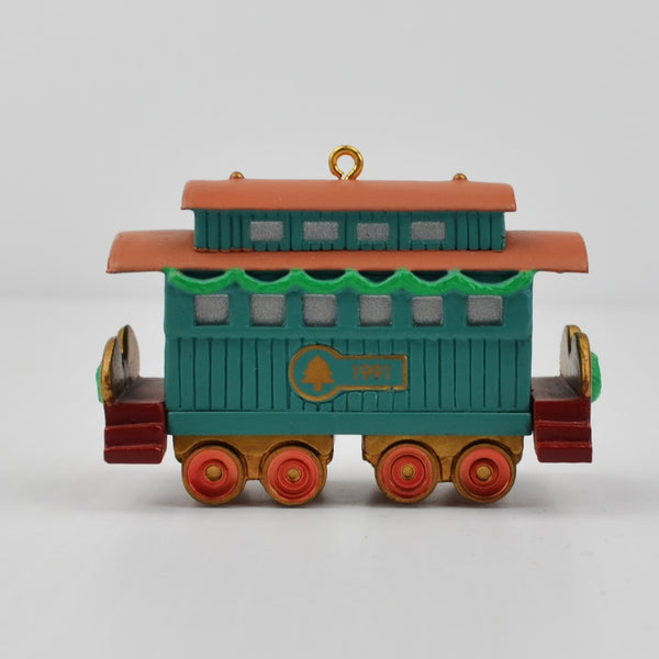 Hallmark Claus & Co R.R Train Set of 3 Mini Car Ornaments 1991 Gift Car, Caboose