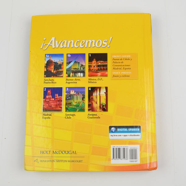 Avancemos! Spanish 2 Student Textbook by Holt McDougal - 2013 Hardcover (Bl)