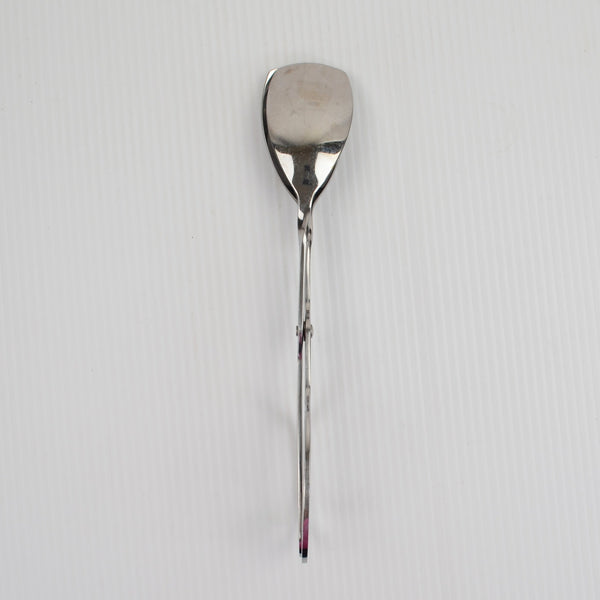 ONEIDA 18/8 Stainless Steel Salad Serving Tongs Scissor Style 10” Spoon/Flatedge