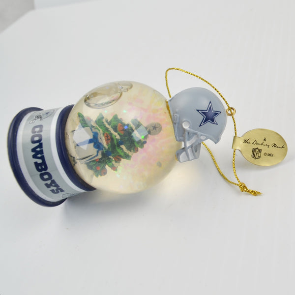 Danbury Mint Dallas Cowboys Snow Globe Christmas Ornament Helmet Christmas Tree