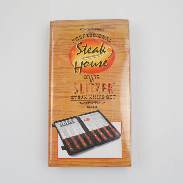 Slitzer Steak House 8pc Professional German-Style Jumbo Steak Knives Set in Case