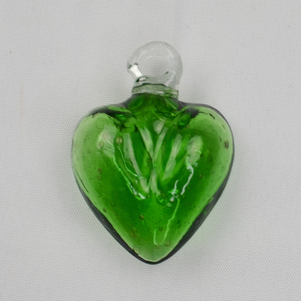 Blown Art Glass Heart Figurine Ornament Pendant - Small Murano Style 2.5"