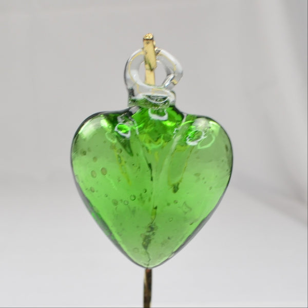 Blown Art Glass Heart Figurine Ornament Pendant - Small Murano Style 2.5"