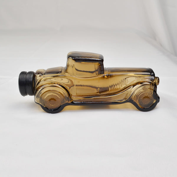 Vintage Avon for Men Sterling Six Tribute After Shave Amber Glass Car Bottle