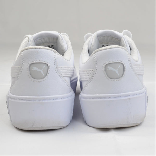 PUMA Women's Smash Platform Lifestyle Shoes White 394006-01 Size 10 Sneakers