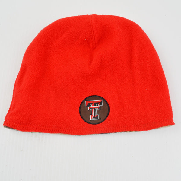 Texas Tech University Logo Beanie Hat Reversible Camo, Red - Acrylic One Size