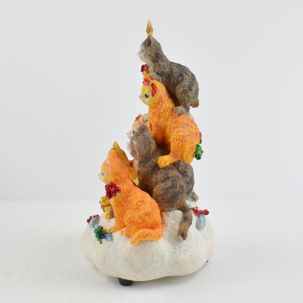 San Francisco Music Box Company Cat Xmas Tree We Wish You a Merry Christmas