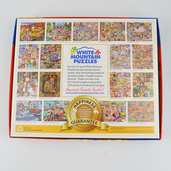 White Mountain Food & Drink Puns Puzzle 1000 Piece Premium Jigsaw 100% Complete