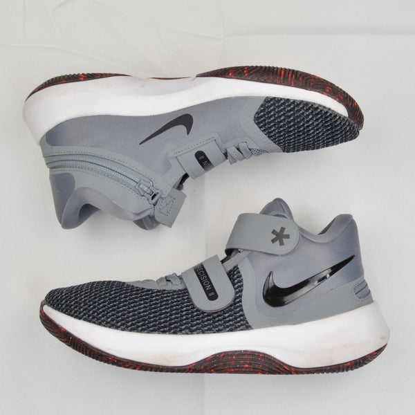 Nike Air Precision II Flyease Womens 9 Basketball Shoes Mid Top Gray Sneakers