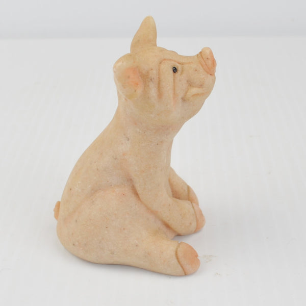 Second Nature Design Quarry Critters Petunia Pig - Sitting Pig Figurine 2000