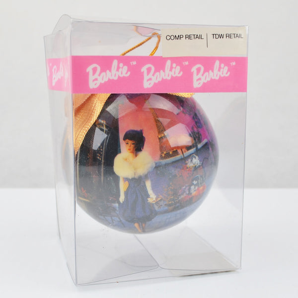 Vintage Barbie Holiday Decoupage Ball Ornament Lot of 3 Barbie Christmas 1997