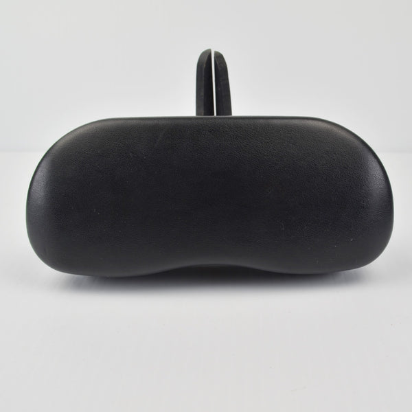 Ray Ban Sunglass Case - Black Leather Hard Snap Clamshell Glasses Case - Large