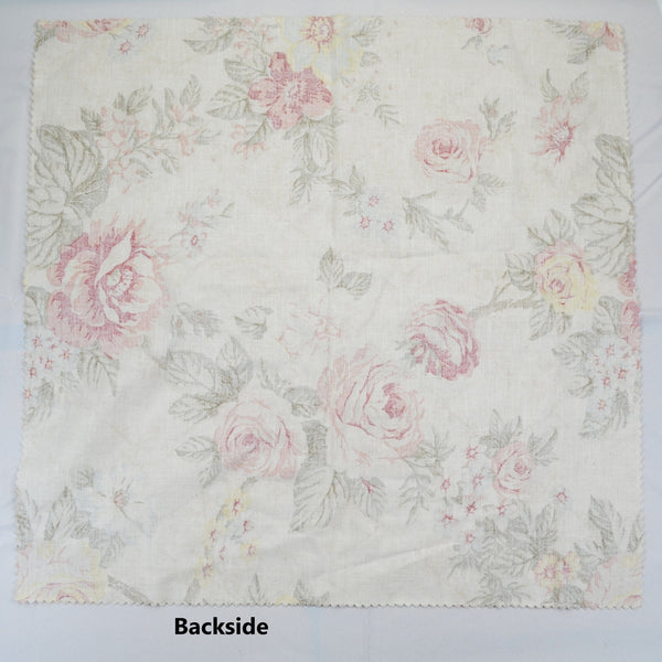 Covington Eleanors Garden Rose Light Beige Drapery Fabric Valerie-11 Remnant 26"