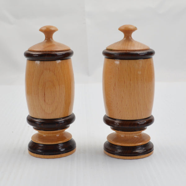 Vintage Souvenir Spice Rack: Bulgaria Wooden Spice Jars - Hand Painted Folk Art