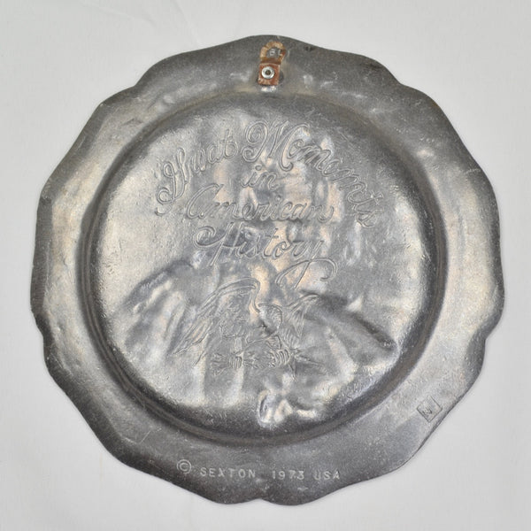 Great Moments In America History 1777 Betsy Ross Pewter Plate 8" Sexton 1973