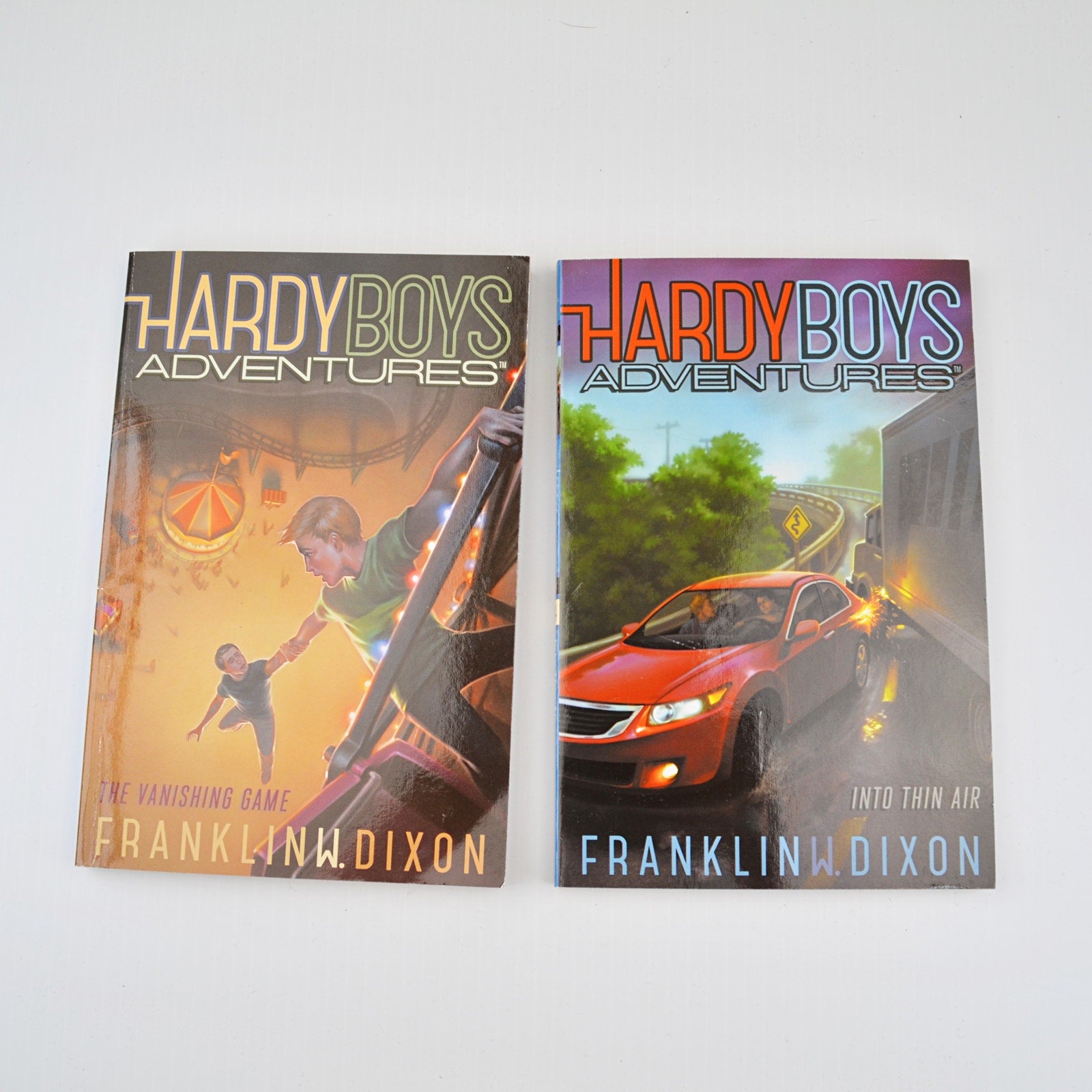 Hardy Boys Adventures by Franklin Dixon Lot of 2 - Vanishing Game, Into Thin Air