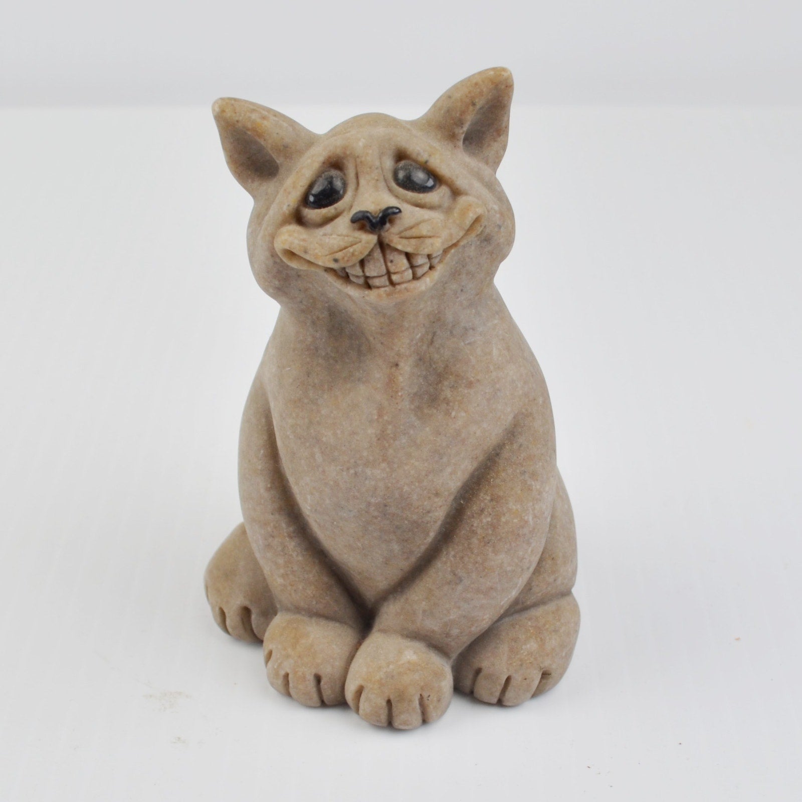 Second Nature Design Quarry Critters Cat Chico - Smiling Cat Figurine 2000