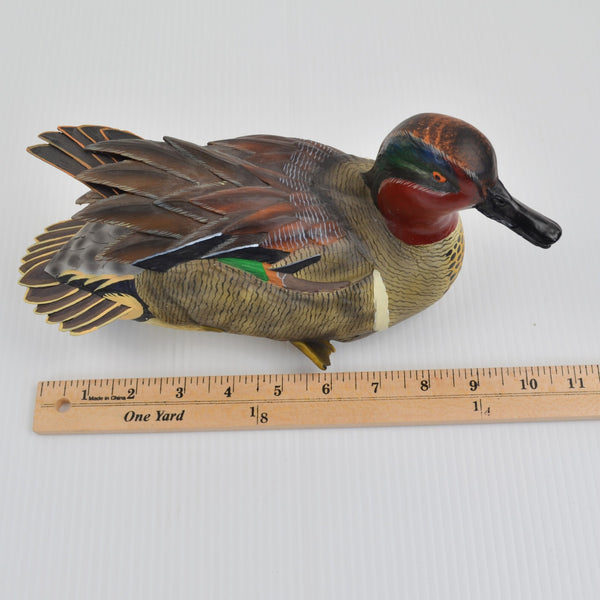 Sam Nottleman Preen Green Wing Teal Duck Decoy - Loon Lake by Wild Wings - 5090