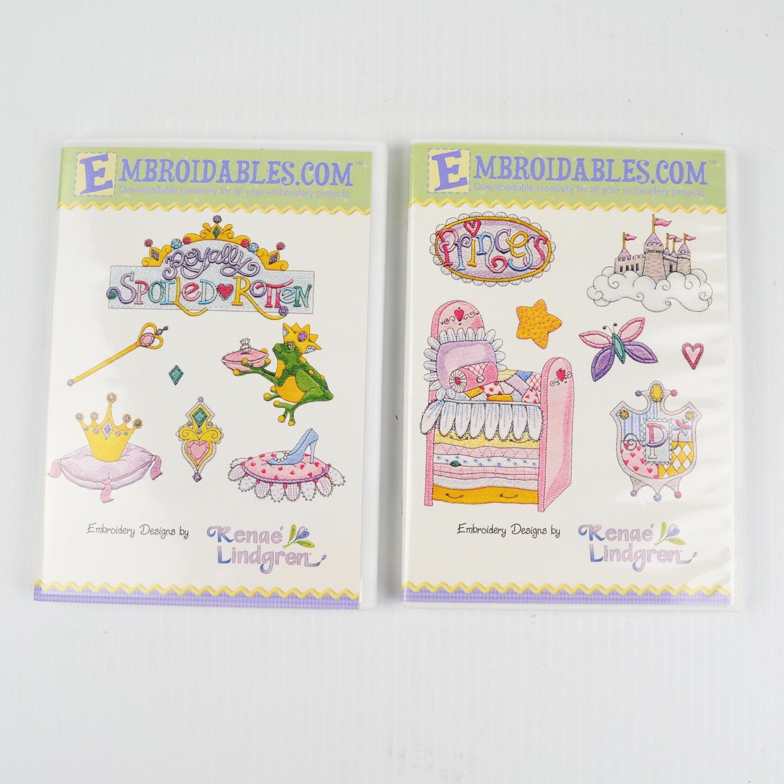 Princess Girl Fairytale Machine Embroidery CDs 1 & 2 Designs by Renae Lindgren