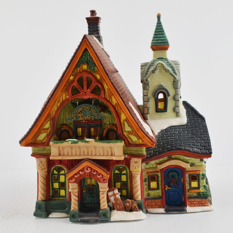 Santa's Workbench Collection Victorian Whispering Pines Tavern - New LED Light