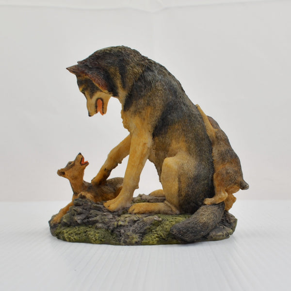 Hamilton Wolves of the Wilderness Collection Figurine Wolf Pups Time For Play