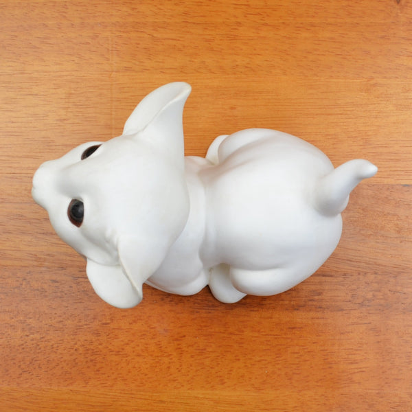 Vintage George Good Fine Bone China White Cat Figurine By Freeman