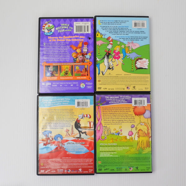 Dr. Seuss 4 DVD Lot: Wubbulous World, Best of Dr Seuss, Cat in the Hat, Lorax