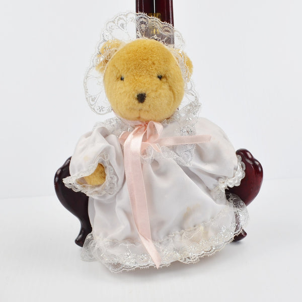 Madame Alexander Santa Bear Christmas, Bear in Satin Dress - 8" Jointed Lot of 2