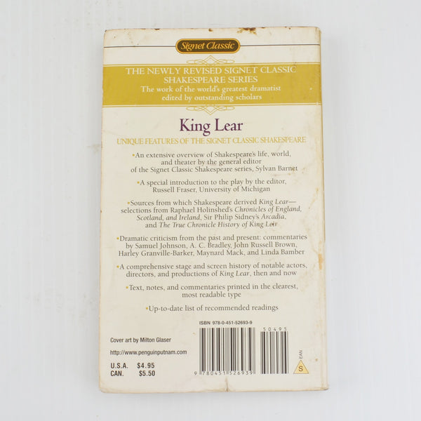 King Lear by William Shakespeare - Signet Classic - Newly Revised Edition