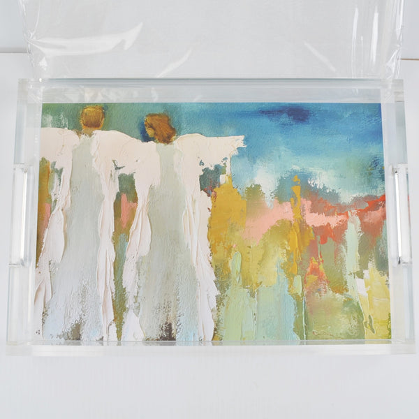 Anne Neilson Home Acrylic Tray With Interchangeable Angel Art Inserts