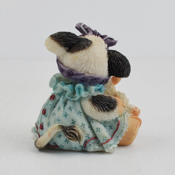 Mary’s Moo Moos “Moo Moo Had A Little Lamb” 1994 Enesco Girl Cow Lamb Figurine