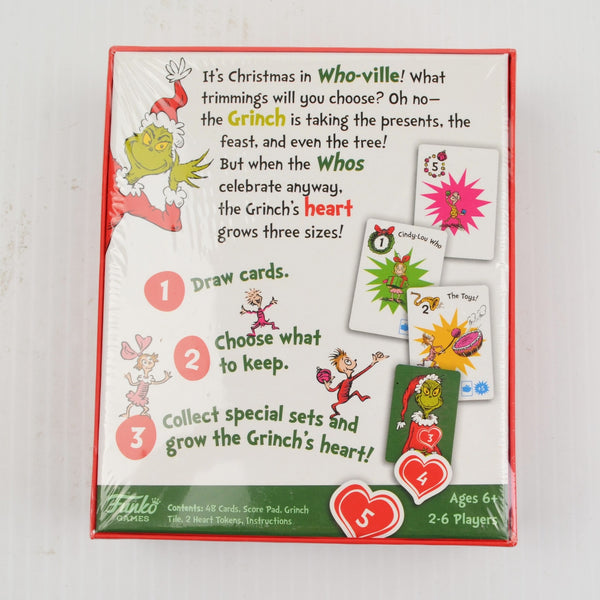 Dr. Seuss - Grinch Grow Your Heart Card Game - Funko Games - NEW Ages 6+