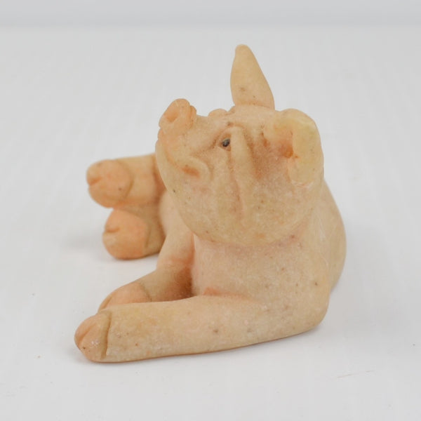 Second Nature Design Quarry Critters Patch Pig - Laying Down Pig Figurine 2000