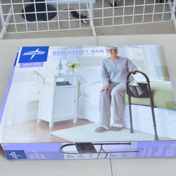 Medline Bed Assist Bar - Adjustable - Fits Most Twin, Full and Queen Size Beds