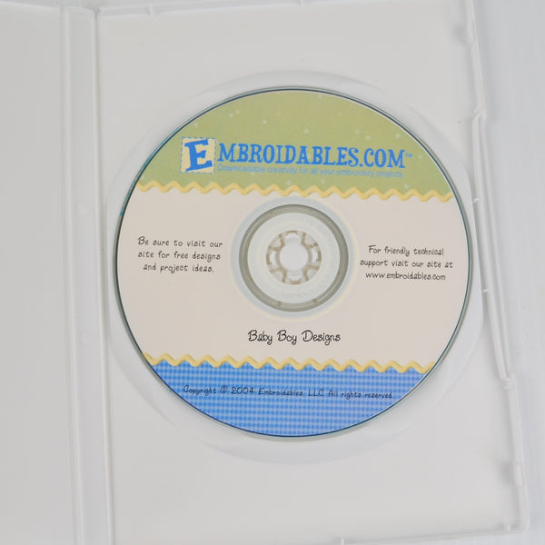 Baby Boy Embroidery Designs Lot of 2 CDs by San Lori, My Minds Eye - Blue Baby