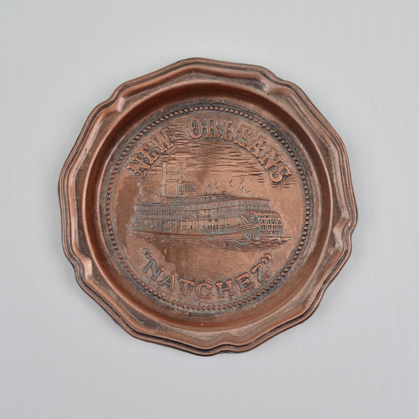 Vintage New Orleans Copper On Pewter Coasters Made In USA Lot of 3
