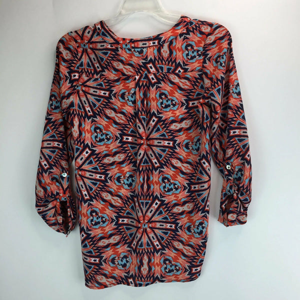 GB Girls Top - Multi Color - Aztec Pattern - Size Large - Colorful Shirt