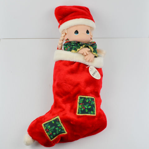 Vintage 16" Precious Moments Jingles Christmas Eve Stocking Doll QVC New No Box