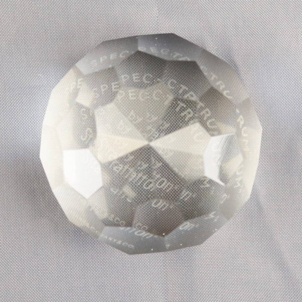 Tiffany & Co Faceted Crystal Ball Paperweight Spectrum by Stratton Art Glass 2.5