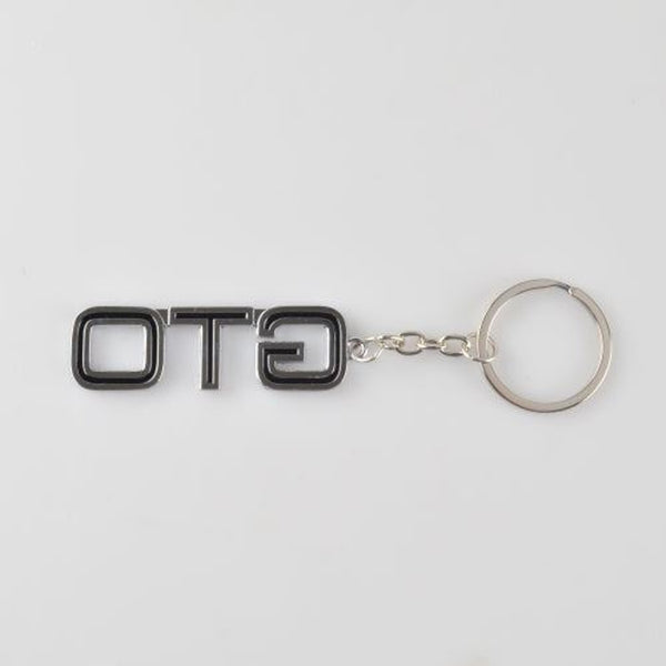 Ferrari Pontiac GTO Keychain - Chrome Metal Logo Spellout - Key Fob Chain - NEW