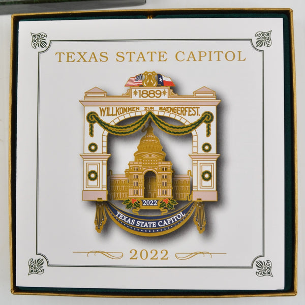2022 Texas State Capitol Ornament - Booklet - Welcome to Songfest Arch - NEW